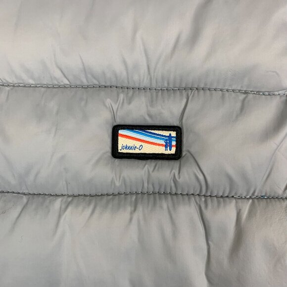 Johnnie-O Mens Hudson Vest Small Light Gray Full Zip Sleeveless Puffer Nylon - Picture 2 of 16